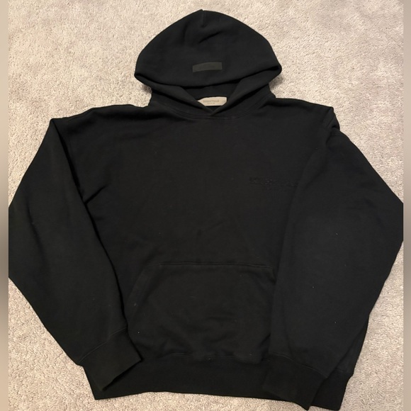 women’s black essentials hoodie - Picture 2 of 4